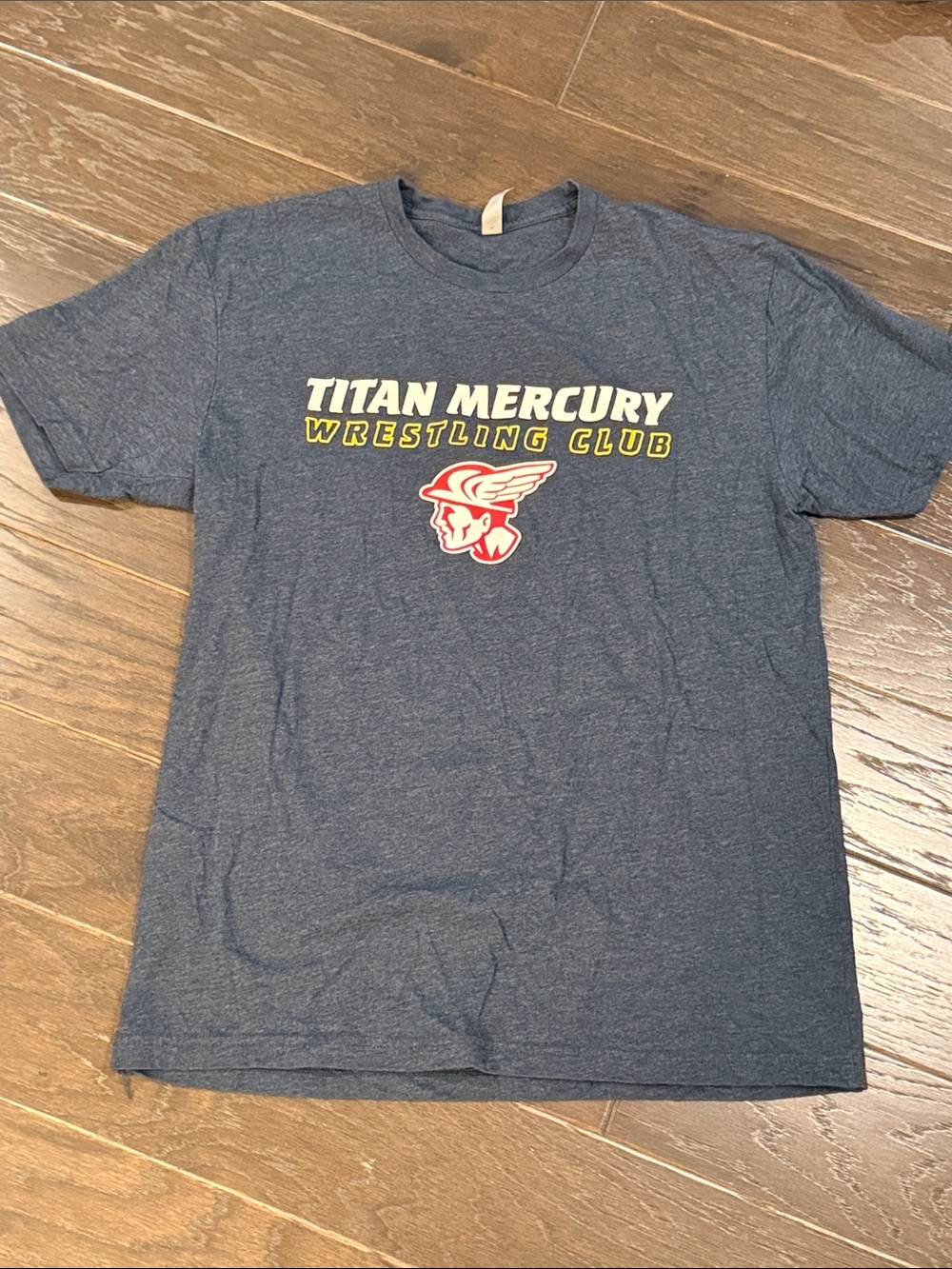 Titan Mercury Wrestling Club Men's Navy Graphic T-Shirt